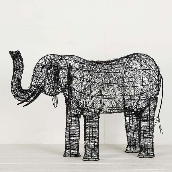 Wire Elephant Sculpture