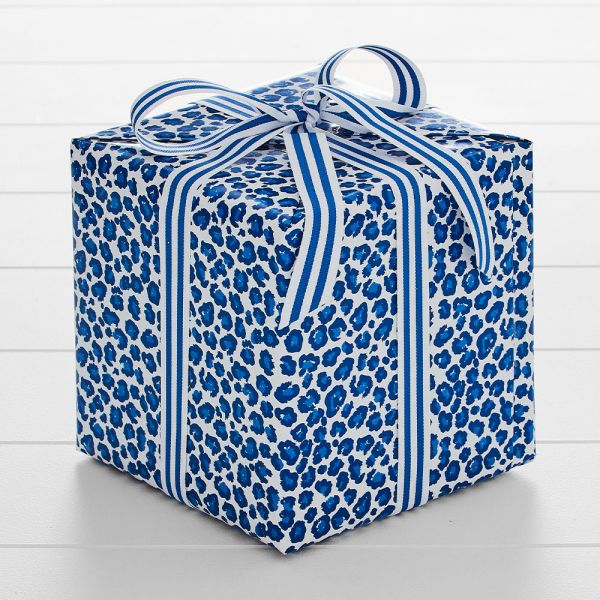 Leopard Blue Wrapping Paper - 5m